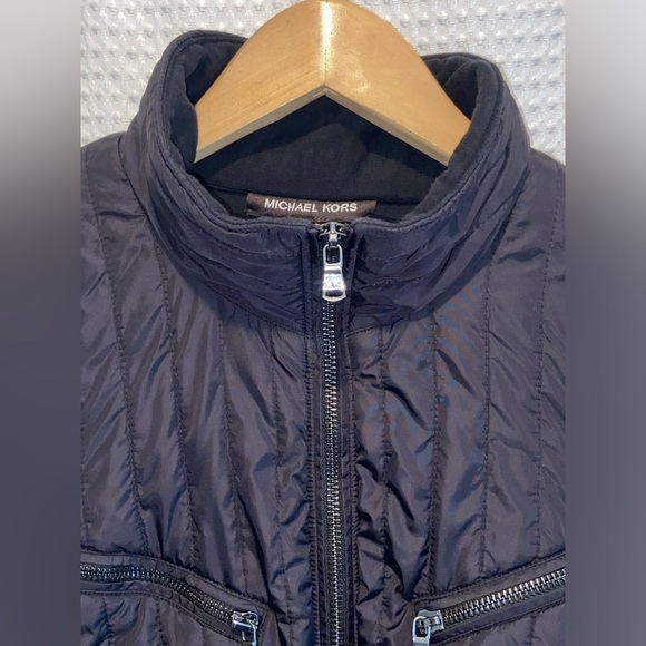 Men’s MICHAEL KORS black quilted mid season Jacket‎ size Large - Picture 2 of 13